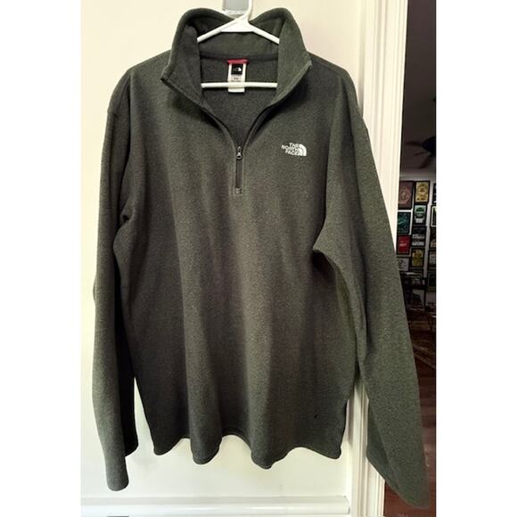 North Face Fleece Quarter Zip Pullover Charcoal Men's XL - Picture 1 of 6